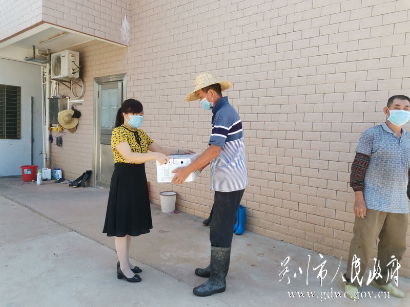 湛江市人大代表梁康娣为职工代表送上清凉饮品.jpg